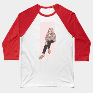 Woman In Pink Hijab Baseball T-Shirt